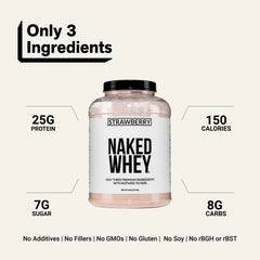 Strawberry Whey Protein Powder | Naked Strawberry Whey - 5LB